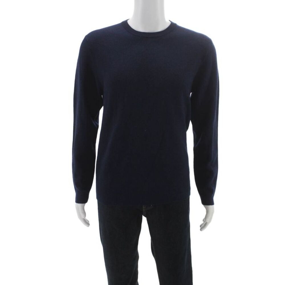 The Men's Store at Bloomingdale's Mens Pullover Sweater Blue Merino Size M